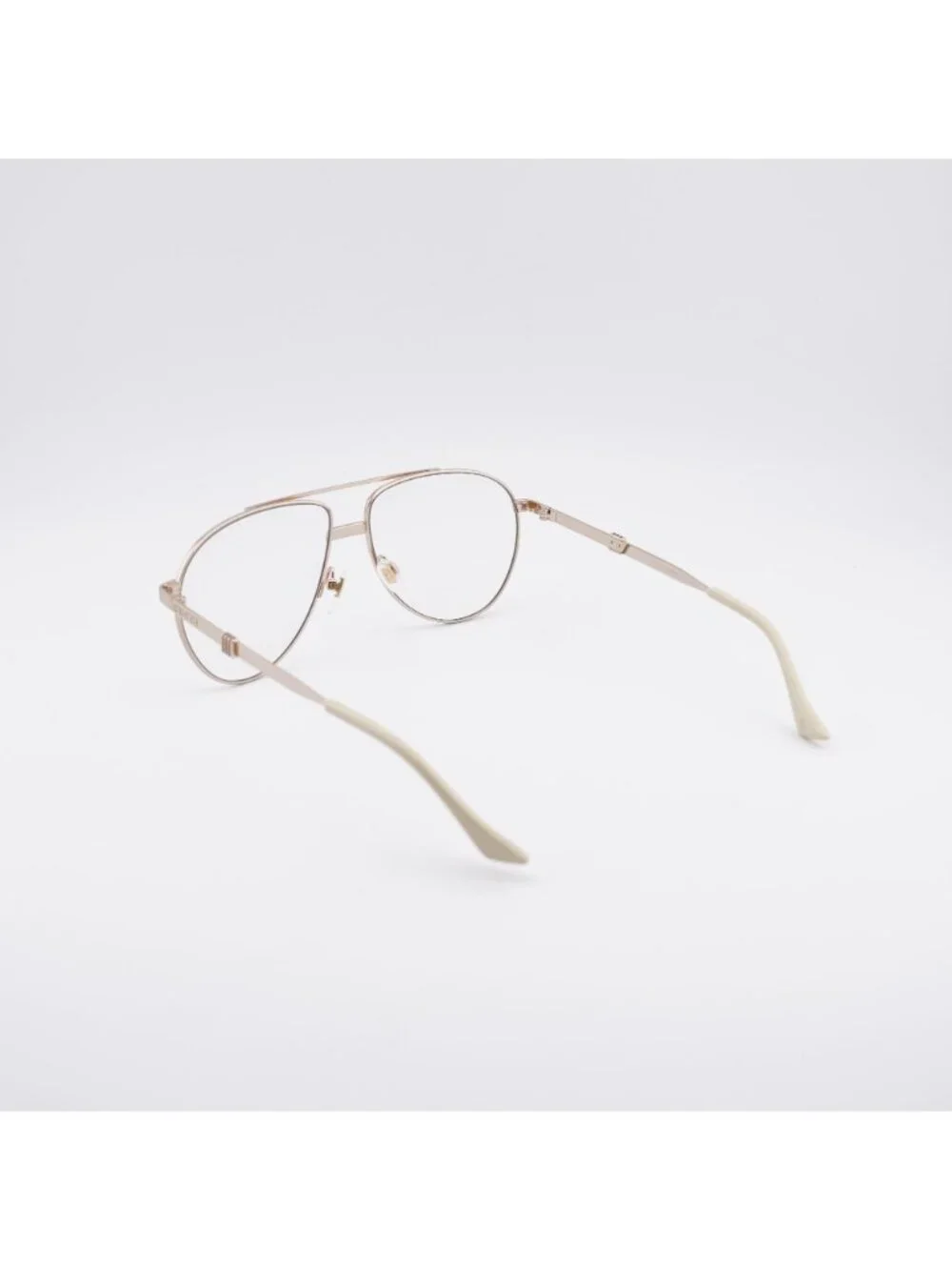 Gucci GG1440S 005 Sunglasses Gold Aviator Frame, Clear Lenses